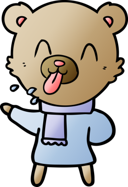 Bir insan tarafından çizilmiş bir çizgi film karakteri.