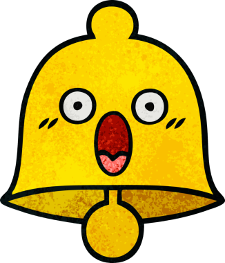 Bir insan tarafından çizilmiş eski grunge desenli bir çan.