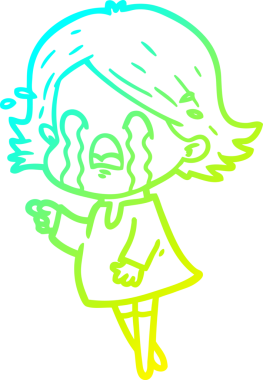 Bir insan tarafından çizilmiş ağlayan bir karikatür çizimi.