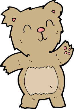 Bir insan tarafından çizilmiş oyuncak ayı.