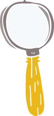 Bir insan tarafından çizilmiş karalama büyüteç.