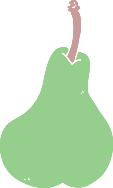 bir insan tarafından çizilmiş sağlıklı bir armut.