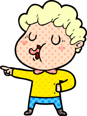 Bir insan tarafından çizilmiş çizgi film şarkıcısı.