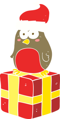 Bir insan tarafından çizilen Robin 'in düz renk çizimi