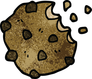 Bir insan tarafından çizilmiş çikolatalı bisküvi.