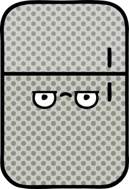 Bir insan tarafından çizilmiş buzdolabı karikatürü.