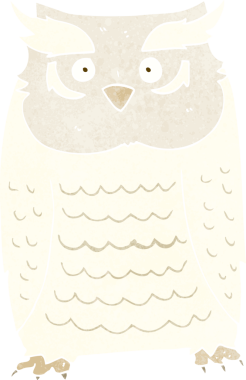 bir insan tarafından çizilmiş bir baykuş.