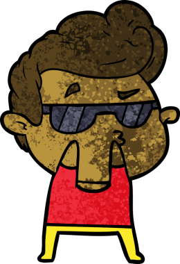 Bir insan tarafından çizilmiş havalı bir çizgi film.