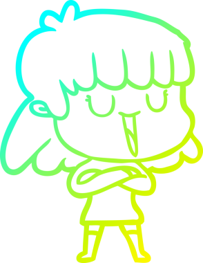 Bir insan tarafından çizilmiş bir karikatür kadın çizimi.