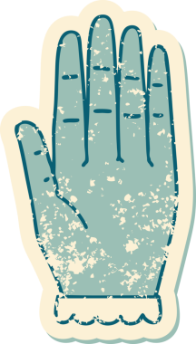 Bir insan tarafından çizilmiş sembolik dövmeli bir el resmi