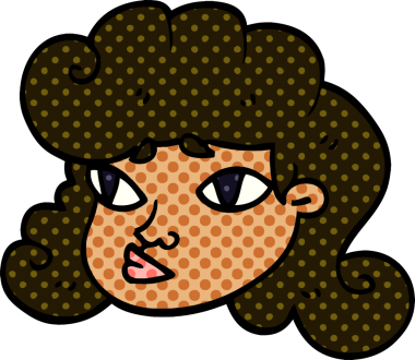 Bir insan tarafından çizilmiş karalama kadın yüzü.