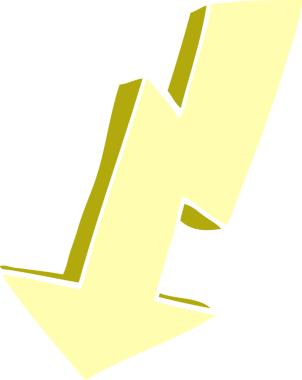 Bir insan tarafından çizilmiş karalama yıldırımı.