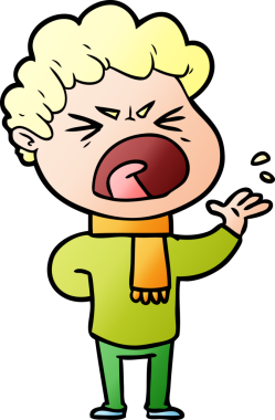 Bir insan tarafından çizilmiş öfkeli bir adam.