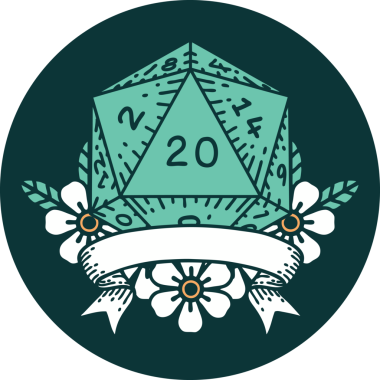 Bir insan tarafından çizilen 20 kritik vuruşun simgesi