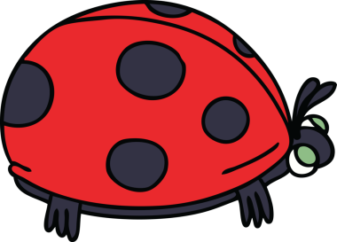 Bir insan tarafından çizilmiş tuhaf bir uğur böceği.