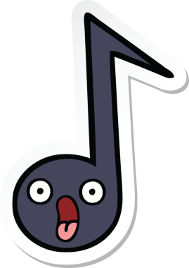 Bir insan tarafından çizilmiş şirin bir karikatür notasının çıkartması.