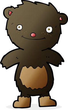 Bir insan tarafından çizilmiş çizme giyen oyuncak ayı.