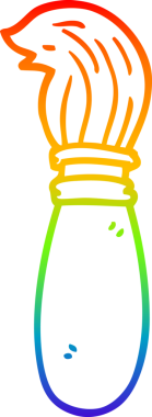 Bir insan tarafından çizilmiş bir karikatür boya fırçasının çizimi