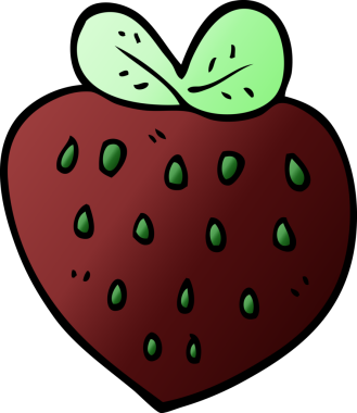 Bir insan tarafından çizilmiş karalama çileği.