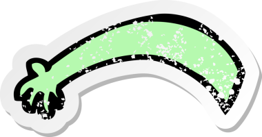 Bir insan tarafından çizilmiş uzaylı kolunun gerilimli çıkartması.