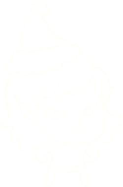 Bir insan tarafından çizilen Noel Elf Tebeşiri