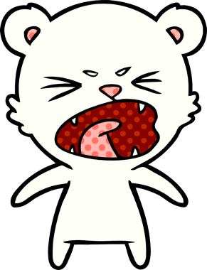 Bir insan tarafından çizilmiş kutup ayısı karikatürü