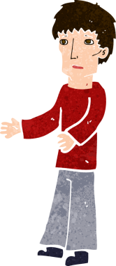 Bir insan tarafından çizilmiş bir karikatürist.