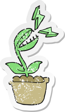 Bir insan tarafından çizilmiş Venüs Sinek Kapanı 'nın gerilimli yapıştırması