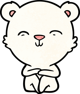 Bir insan tarafından çizilmiş kutup ayısı karikatürü