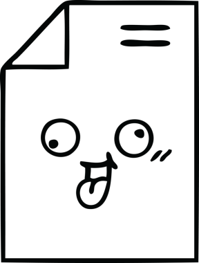 Bir insan tarafından çizilmiş bir kağıt parçasının çizgi çizimi