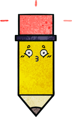 Bir insan tarafından çizilmiş bir kalemin retro grunge doku karikatürü