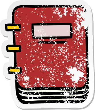 Bir insan tarafından çizilmiş şirin bir karikatür kitabının sıkıntılı çıkartması.