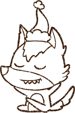 Bir insan tarafından çizilen Noel Kurdu Kömürü