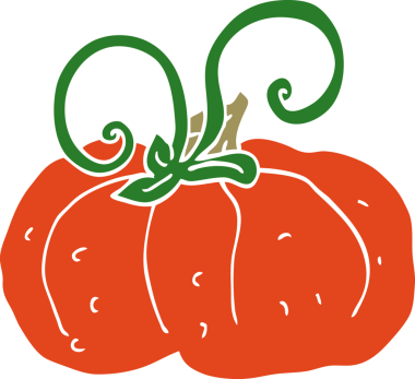 Bir insan tarafından çizilmiş karikatür kış kabağı.