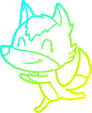 Bir insan tarafından çizilen kurdun soğuk gradyan çizgisi.