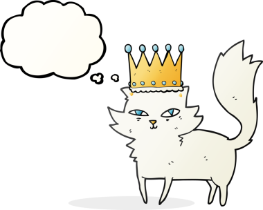 Bir insan tarafından çizilmiş serbest çizim balon karikatür havalı kedi