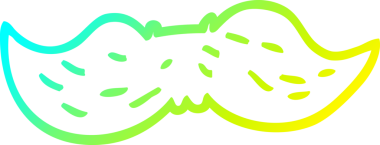 Bir insan tarafından çizilmiş bir çizgi film karakteri bıyığı.