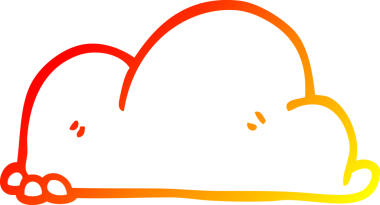 Bir insan tarafından çizilmiş toprak yığınının sıcak çizgi çizimi