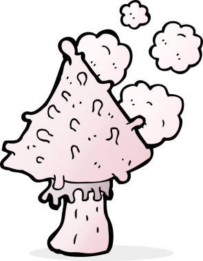 bir insan tarafından çizilmiş mantar mantarı