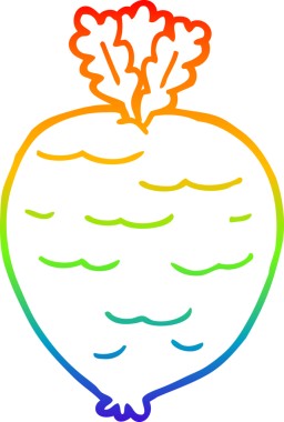 Bir insan tarafından çizilmiş karikatür kökü bitkisinin çizimi