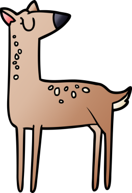 Bir insan tarafından çizilmiş karikatür geyiği