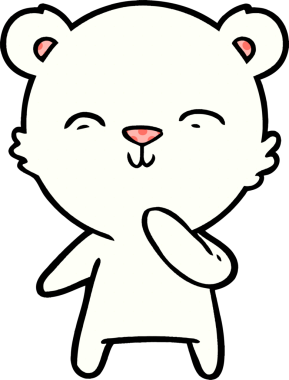 Bir insan tarafından çizilmiş kutup ayısı karikatürü