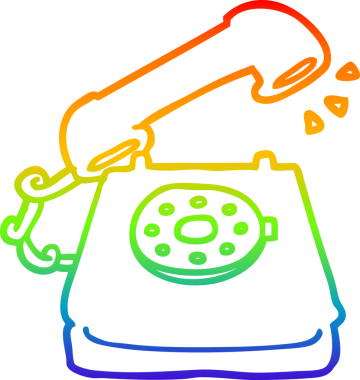 gökkuşağı gradyan çizgisi bir çizgi insan tarafından çizilmiş eski bir telefon