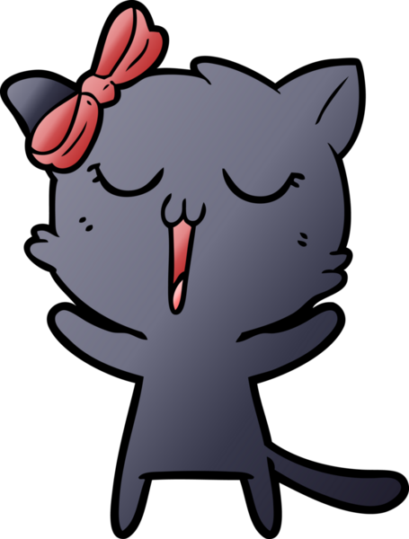 Bir insan tarafından çizilmiş çizgi film kedisi.