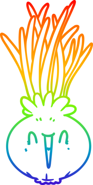 gökkuşağı gradyan çizimi bir insan tarafından çizilmiş bir çizgi soğan