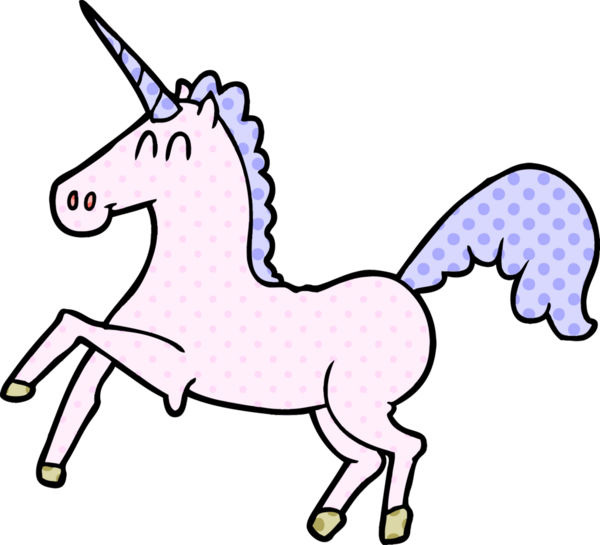 Bir insan tarafından çizilmiş tek boynuzlu at çizgi filmi.