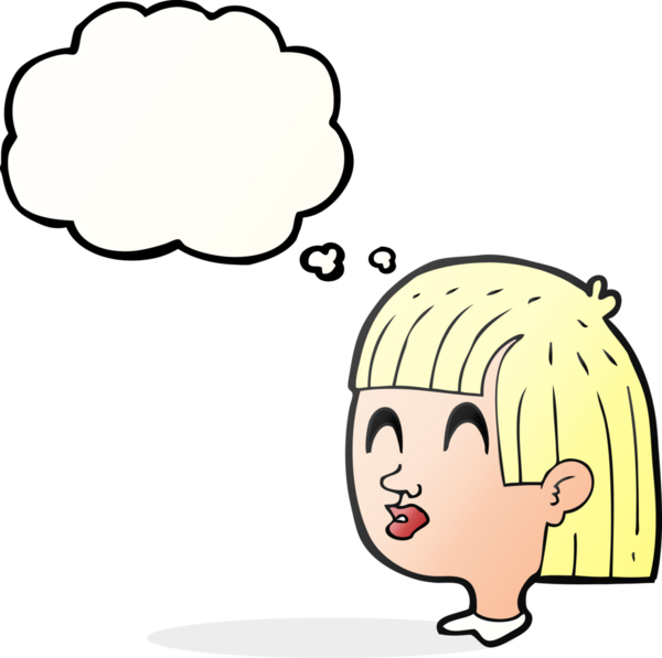 Bir insan tarafından çizilmiş serbest çizim baloncuk kadın yüzü.