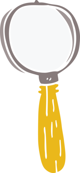 Bir insan tarafından çizilmiş karalama büyüteç.