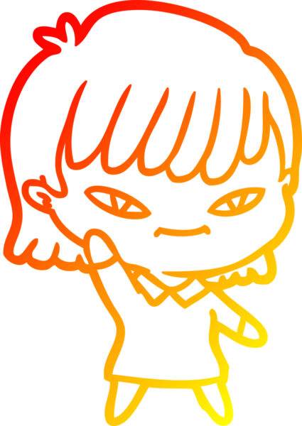 Bir insan tarafından çizilmiş bir karikatür kadın çizimi