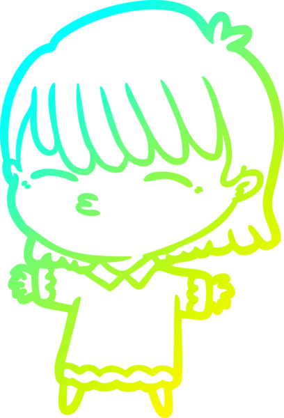 Bir insan tarafından çizilmiş bir karikatür kadın çizimi.